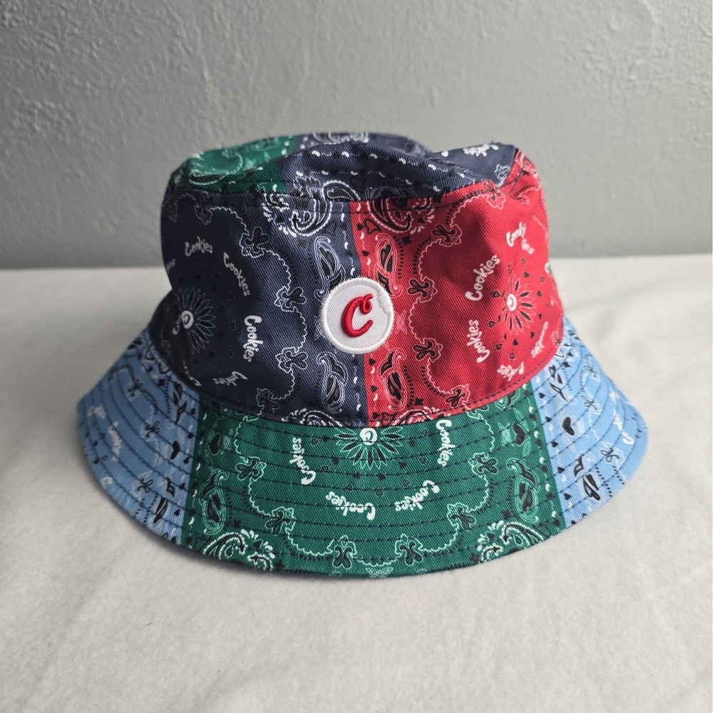 Cookies Level Up Bandana Patchwork Print Bucket Hat L/XL